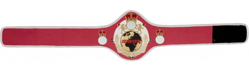 QUEENSBURY PRO LEATHER CUSTOM TITLE BELT - QUEEN/W/G/CUSTOM - AVAILABLE IN 8+ COLOURS